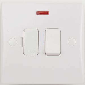 Picture of 13amp Switched Spur + Neon Flatwhite plastic