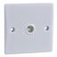 Picture of Single TV Coax Flat Platewhite plastic