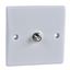 Picture of Single Satellite Socket Flatwhite plastic
