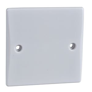 Picture of 1gang Blank Flat PlateWhite Plastic