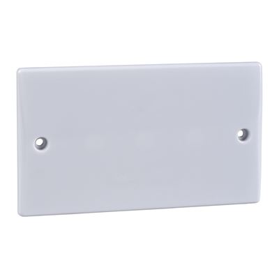 Picture of 2gang Blank PlateWhite Plastic