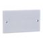Picture of 2gang Blank PlateWhite Plastic