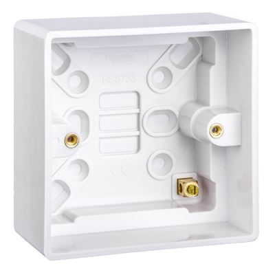Picture of 1gang Pattress 47mmwhite plastic