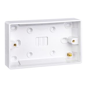 Picture of 2gang Pattress 25mmwhite plastic