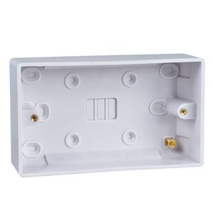 Picture of 2gang Pattress 35mmwhite plastic