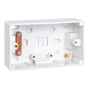 Picture of 2gang Pattress 47mmwhite plastic