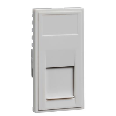 Picture of Rj45 Module CAT6 SUITABLEwhite plastic Euro Module