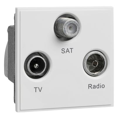 Picture of TV/FM/SAT Triplexer ModuleWhite Plastic Euro Module