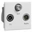 Picture of TV/FM/SAT Triplexer ModuleWhite Plastic Euro Module