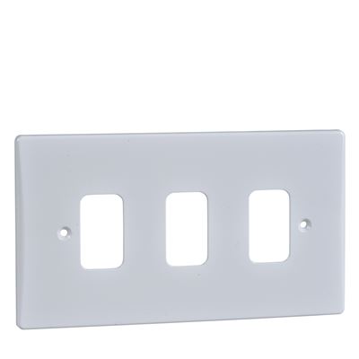 Picture of 3Module Moulded FrontWhite Plastic