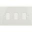 Picture of 3 Module white metal plate