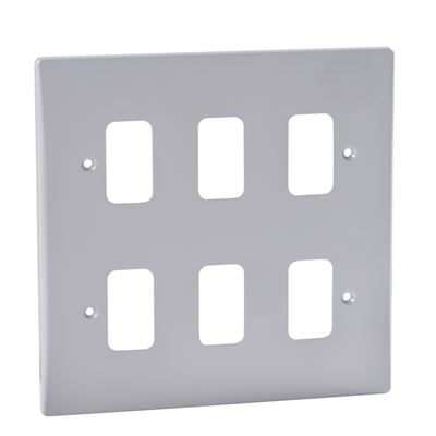 Picture of 6Module Moulded FrontWhite Plastic