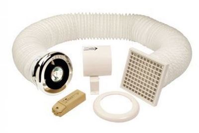 Picture of 4"  TIMER SHOWER & LIGHT FAN KITC/W CHROME & WHITE COVER