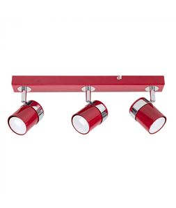 Picture of RED/CHROME 3 SPOT BAR GU10
SUN
