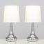 Picture of PAIR TEAR DROP TOUCH TABLE LAMPS CHROME/CREAM
SUN
