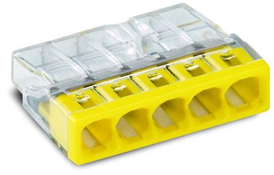 Picture of 2273-205
2.5MM 24A 5 CONDUCTOR  PUSH WIRE YELLOW
COMPACT CONNECTOR