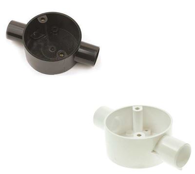 Picture of 20mm Through Besa Box ( 2way ) White
