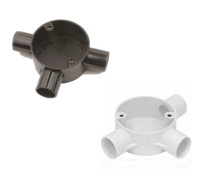 Picture of 20mm Tee Besa Box ( 3way ) Black