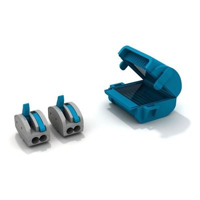 Picture of MINI JUNCTION BOX 2 X  2 POLE WAGO CONNECTORS
SHELL BOX IP68 GEL FILLED RE-ENTERABLE
32 X 33 X 23