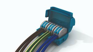 Picture of MINI JUNCTION BOX 3 X 2 POLE WAGO CONNECTORS
SHELL BOX  IP68 GEL FILLED RE-ENTERABLE
46 X 33 X 23