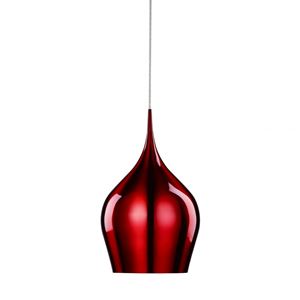 Picture of VIBRANT RED ANODISED ALUMINIUM PENDANT
MAX H.160CM W.26CM SHADE HEIGHT. 44CM