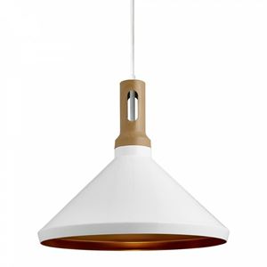 Picture of WHITE/WOOD PENDANT
60W ES