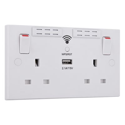 Picture of 2GANG SOCKET C/W WIFI BOOST & USB