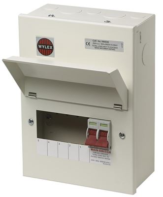 Picture of 5WAY CONSUMER UNIT ALL METAL C/W 100A SWITCHMETAL COVER AMENDMENT 3WYLEX