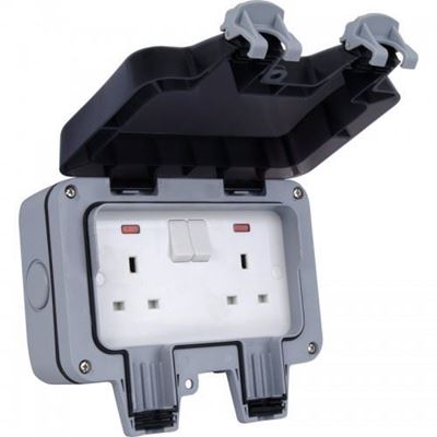 Picture of IP66 Weatherproof Accessories 2gang 13amp