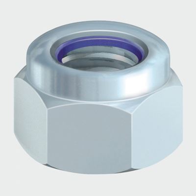 Picture of P Nylon Nut DIN982 BZP M8 10pcs
Bag10