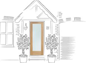 Picture of External Oak Dowelled Double Glazed P10 Side Light (Obscure)
1981 x 584 x 44mm (23")