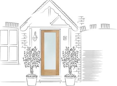 Picture of External Oak Dowelled Double Glazed P10 Side Light (Obscure)
2032 x 584 x 44mm (23")