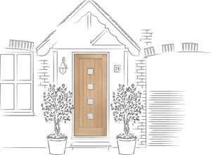 Picture of External Oak M&T Double Glazed Siena with Obscure Glass
2032 x 813 x 44mm (32")