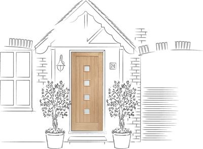 Picture of External Oak M&T Double Glazed Siena with Obscure Glass
2032 x 813 x 44mm (32")