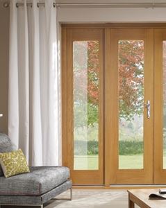 Picture of External Pre-Finished Oak French Door Side Light (Brass)