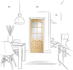 Picture of Internal Clear Pine Riviera with Clear Glass
2032 x 813 x 35mm (32")
