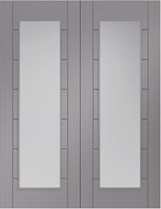 Picture of Internal Light Grey Pre-Finished Palermo Pair (Clear Glass)
1981 x 1168 x 40mm (46")
