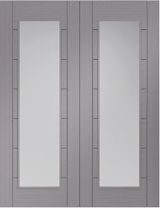 Picture of Internal Light Grey Pre-Finished Palermo Pair (Clear Glass)
1981 x 1524 x 40mm (60")
