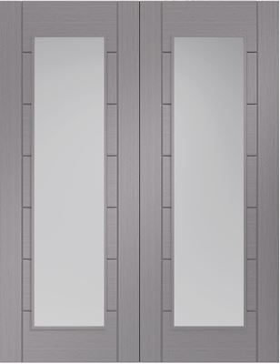Picture of Internal Light Grey Pre-Finished Palermo Pair (Clear Glass)
1981 x 1524 x 40mm (60")