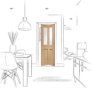 Picture of Internal Oak Malton Bi-Fold with Clear Bevelled Glass
1936 x 379.5 x 35mm (30")