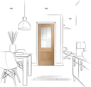 Picture of Internal Oak Piacenza with Clear Glass
1981 x 762 x 35mm (30")