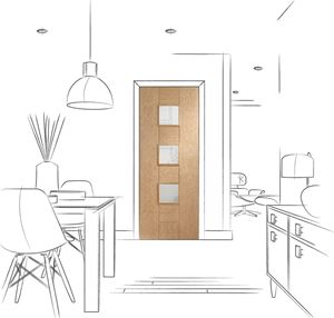 Picture of Internal Oak Pre-Finished Messina with Clear Glass
1981 x 762 x 35mm (30")