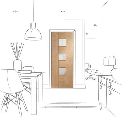 Picture of Internal Oak Pre-Finished Messina with Clear Glass
1981 x 762 x 35mm (30")