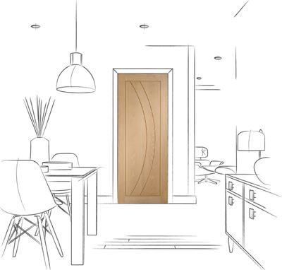 Picture of Internal Oak Pre-finished Salerno
1981 x 610 x 35mm (24")