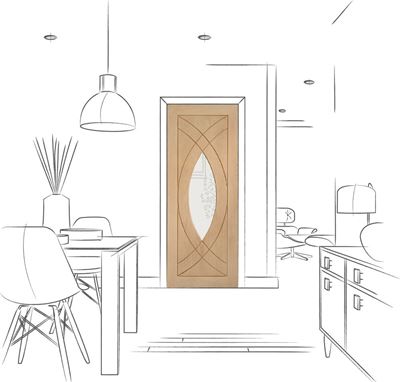 Picture of Internal Oak Pre-Finished Treviso with Clear Glass
1981 x 838 x 35mm (33")