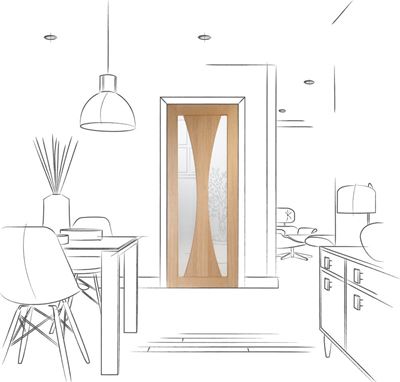 Picture of Internal Oak Pre-Finished Verona with Clear Glass
1981 x 838 x 35mm (33")