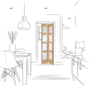 Picture of Internal Oak Shaker Bi-Fold with Clear Glass
1936 x 379.5 x 35mm (30")