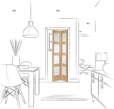 Picture of Internal Oak Shaker Bi-Fold with Clear Glass
1936 x 379.5 x 35mm (30")