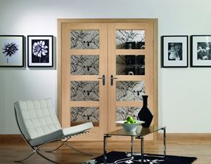 Picture of Internal Oak Shaker Door Pair with Clear Glass
1981 x 1220 x 40mm (48")