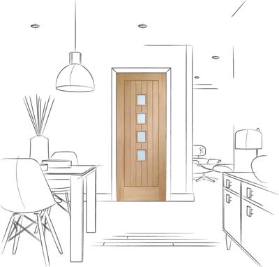 Picture of Internal Oak Suffolk 4 Light with Obscure Glass
1981 x 762 x 35mm (30")